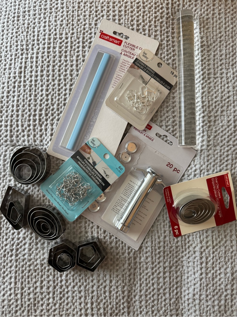 Clay Earring Tools and earring pieces